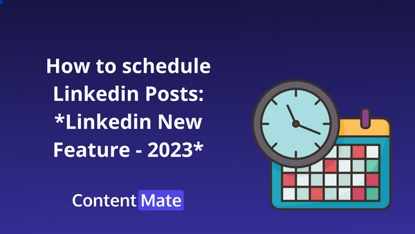 How to schedule Linkedin Posts: *Linkedin New Feature - 2023*